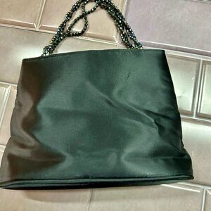 Elegant Black Satin Women's Bag